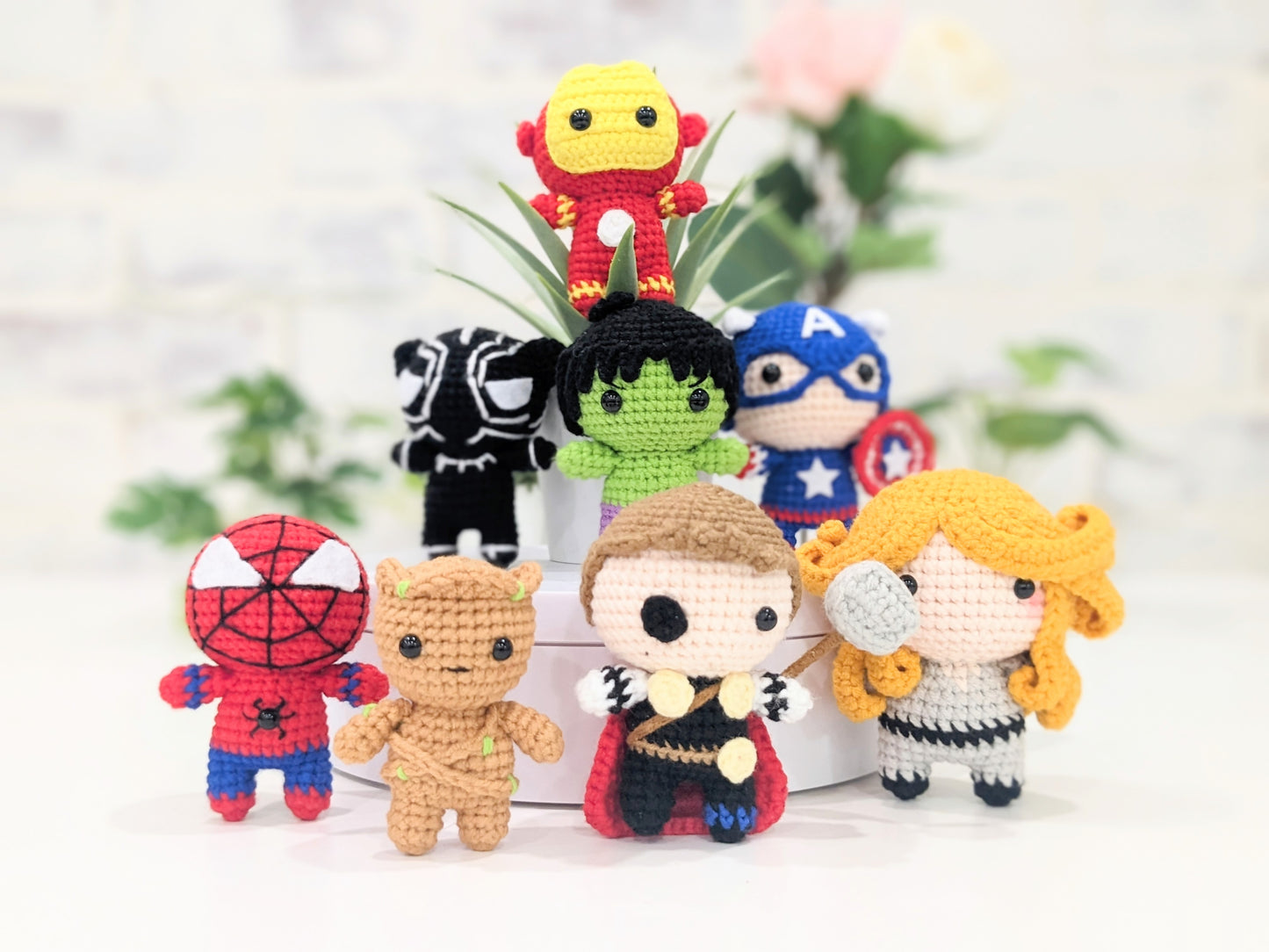 Marvel Comic Superheroes - Handmade Crochet Amigurumi Dolls - Keychain, Hanging Charm, Fridge Magnet