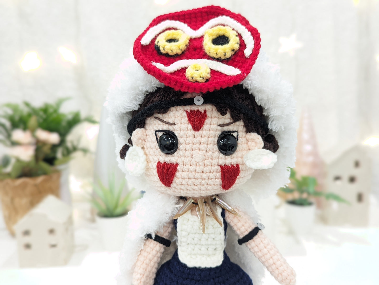 Princess Mononoke Dolls - San and Ashitaka - Handmade Crochet Amigurumi Doll - Made to Order