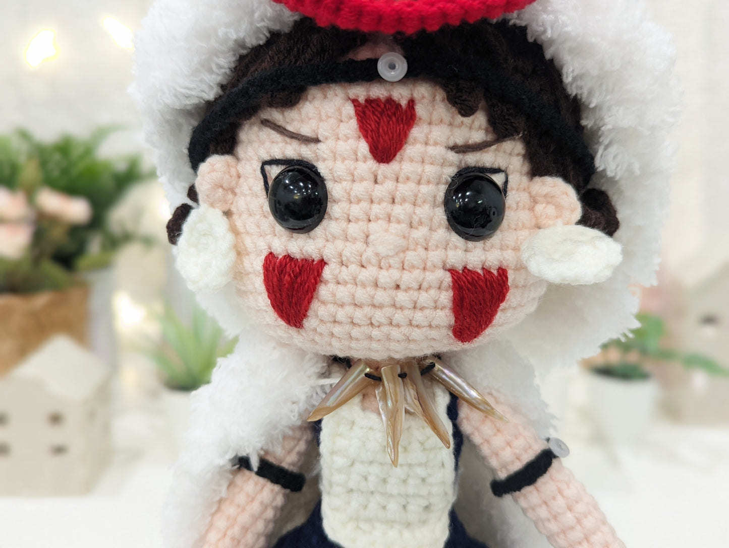 Princess Mononoke Dolls - San and Ashitaka - Handmade Crochet Amigurumi Doll - Made to Order