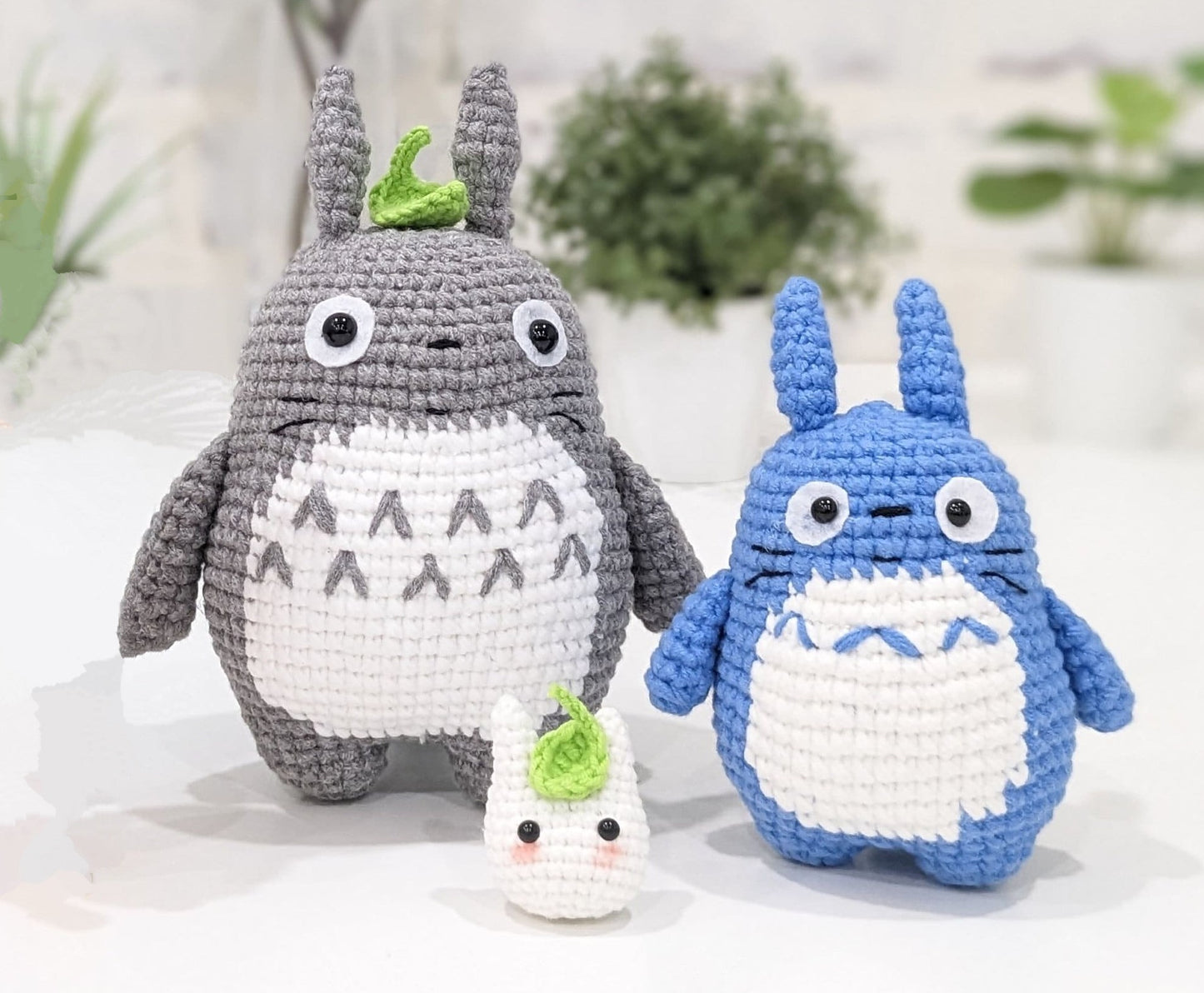 Mei and Totoro Set - From My Neighbor Totoro - Handmade Amigurimi Crochet - Ready to Ship