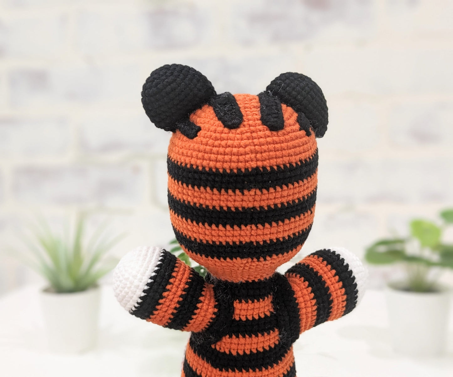 Hobbes Stuffed Tiger, Stuffy, Handmade Crochet Amigurumi, Readymade Finished, Ready to Ship!