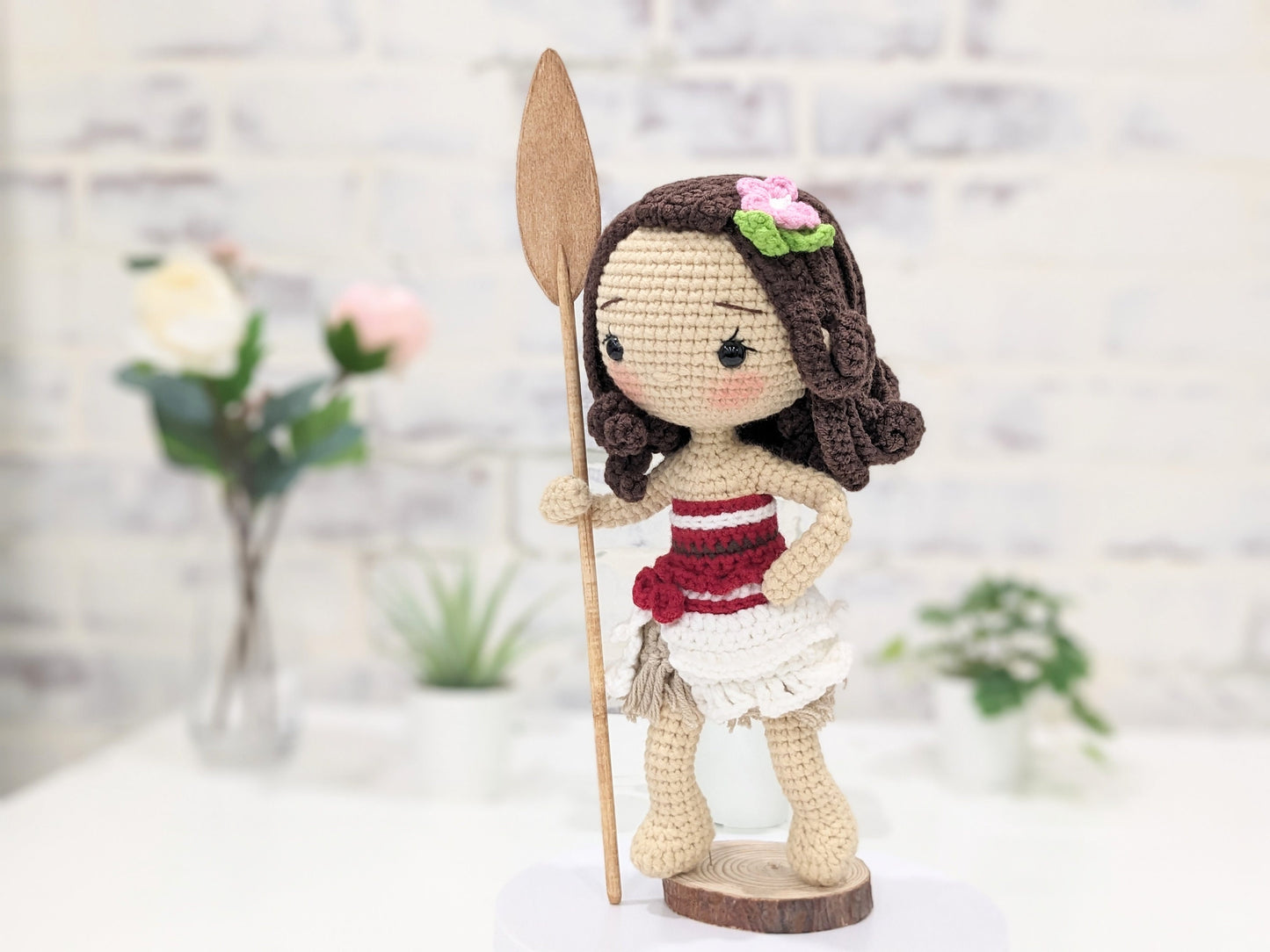 Moana Doll, Handmade Crochet Amigurumi, Disney Princess Moana, Large doll