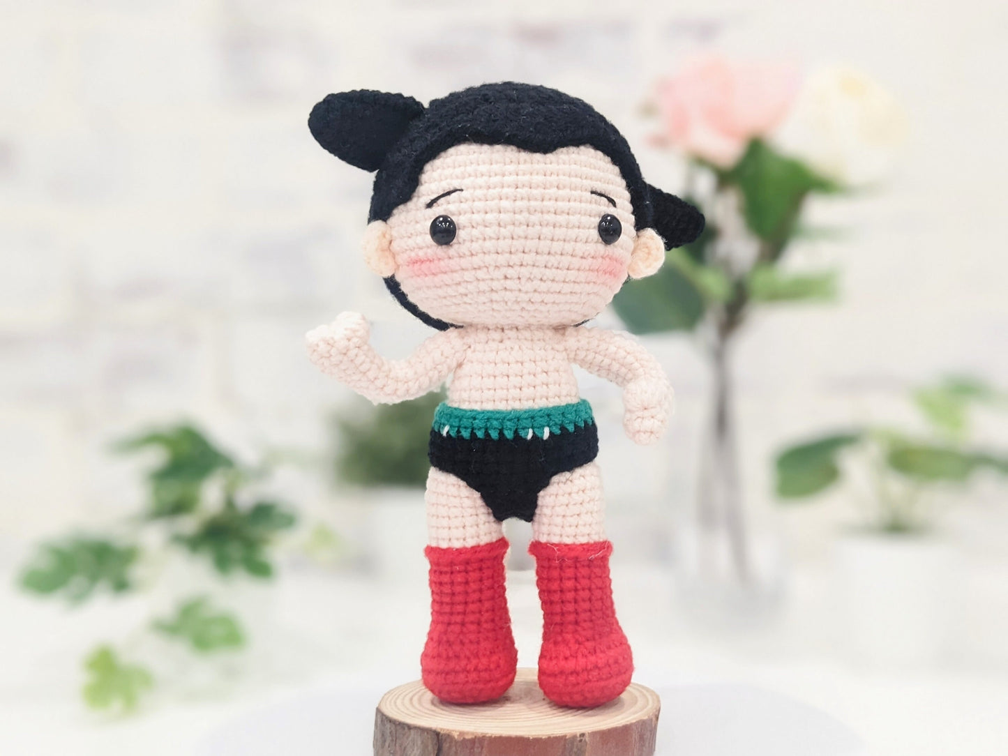 Astroboy, Handmade Crochet Posable Doll, Amigurumi, Manga, Anime