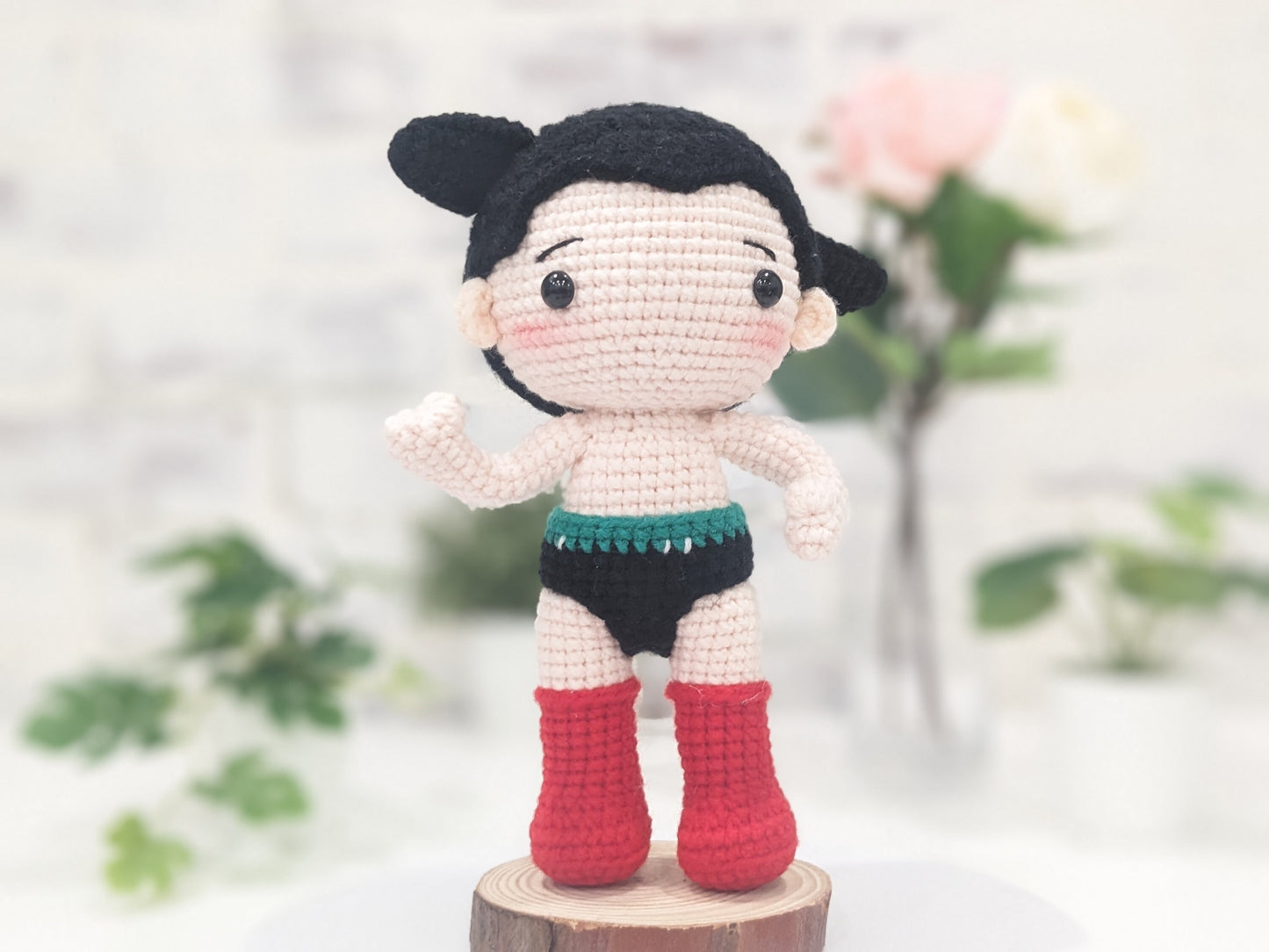 Astroboy, Handmade Crochet Posable Doll, Amigurumi, Manga, Anime