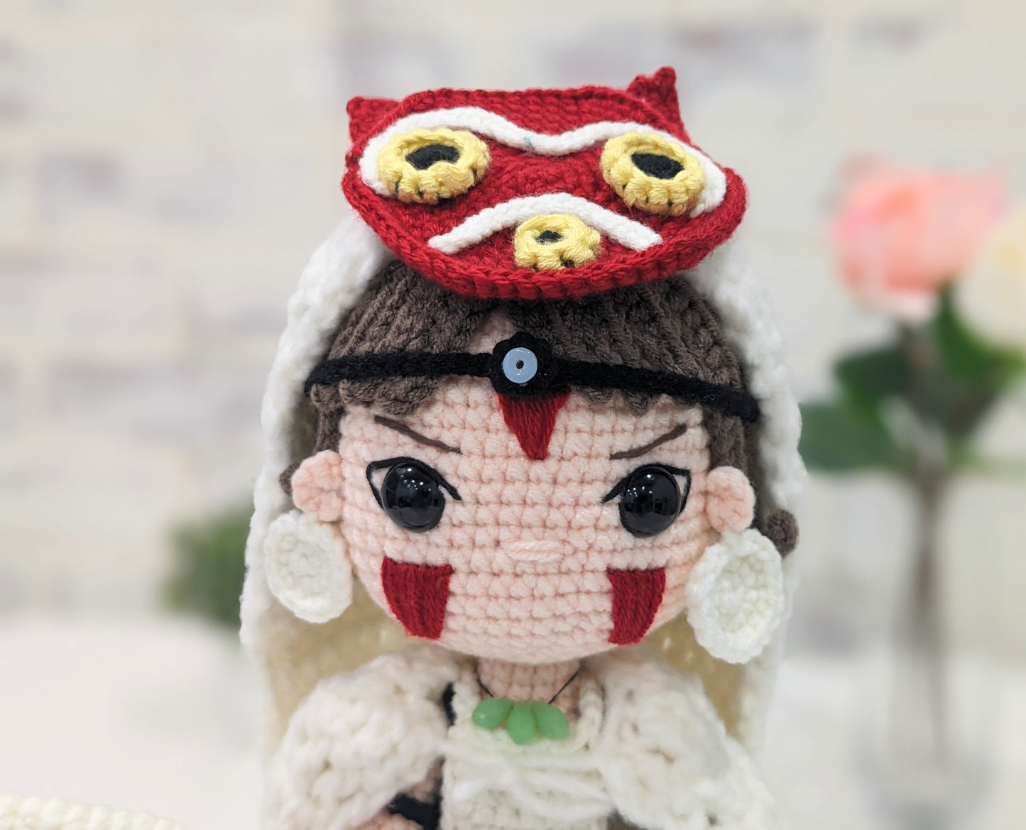 Princess Mononoke Dolls - San and Ashitaka - Handmade Crochet Amigurumi Doll - Made to Order