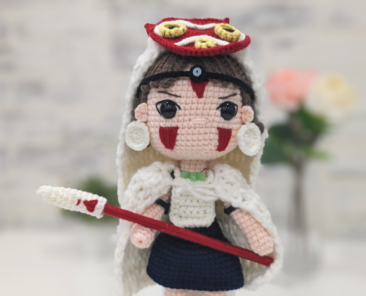 Princess Mononoke Dolls - San and Ashitaka - Handmade Crochet Amigurumi Doll - Made to Order