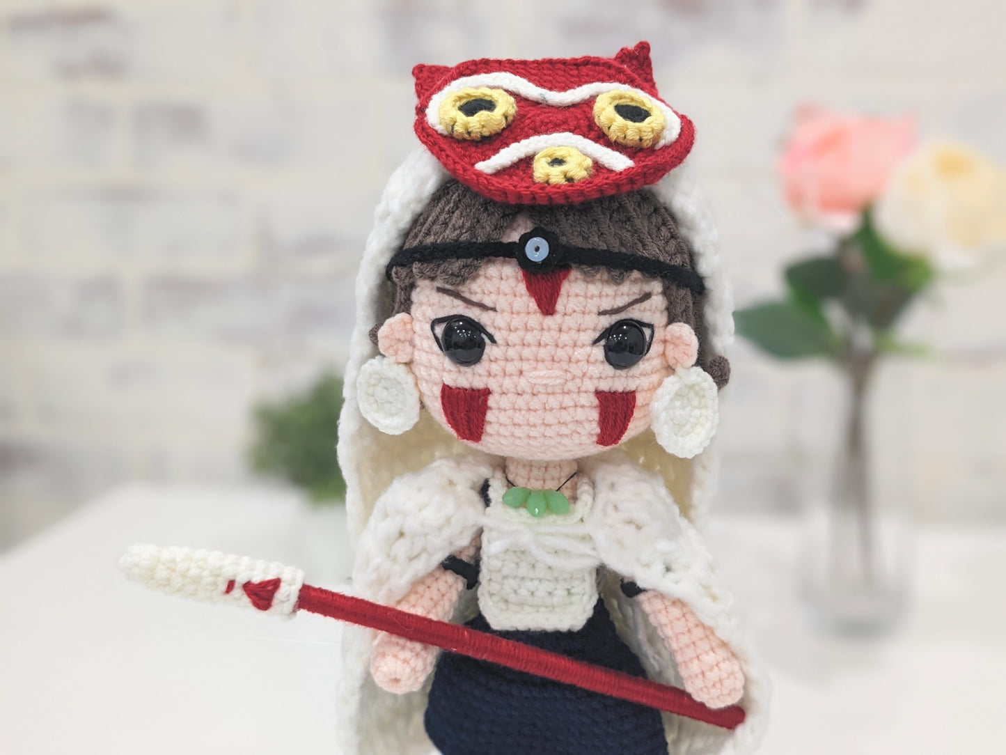 Princess Mononoke Dolls - San and Ashitaka - Handmade Crochet Amigurumi Doll - Made to Order