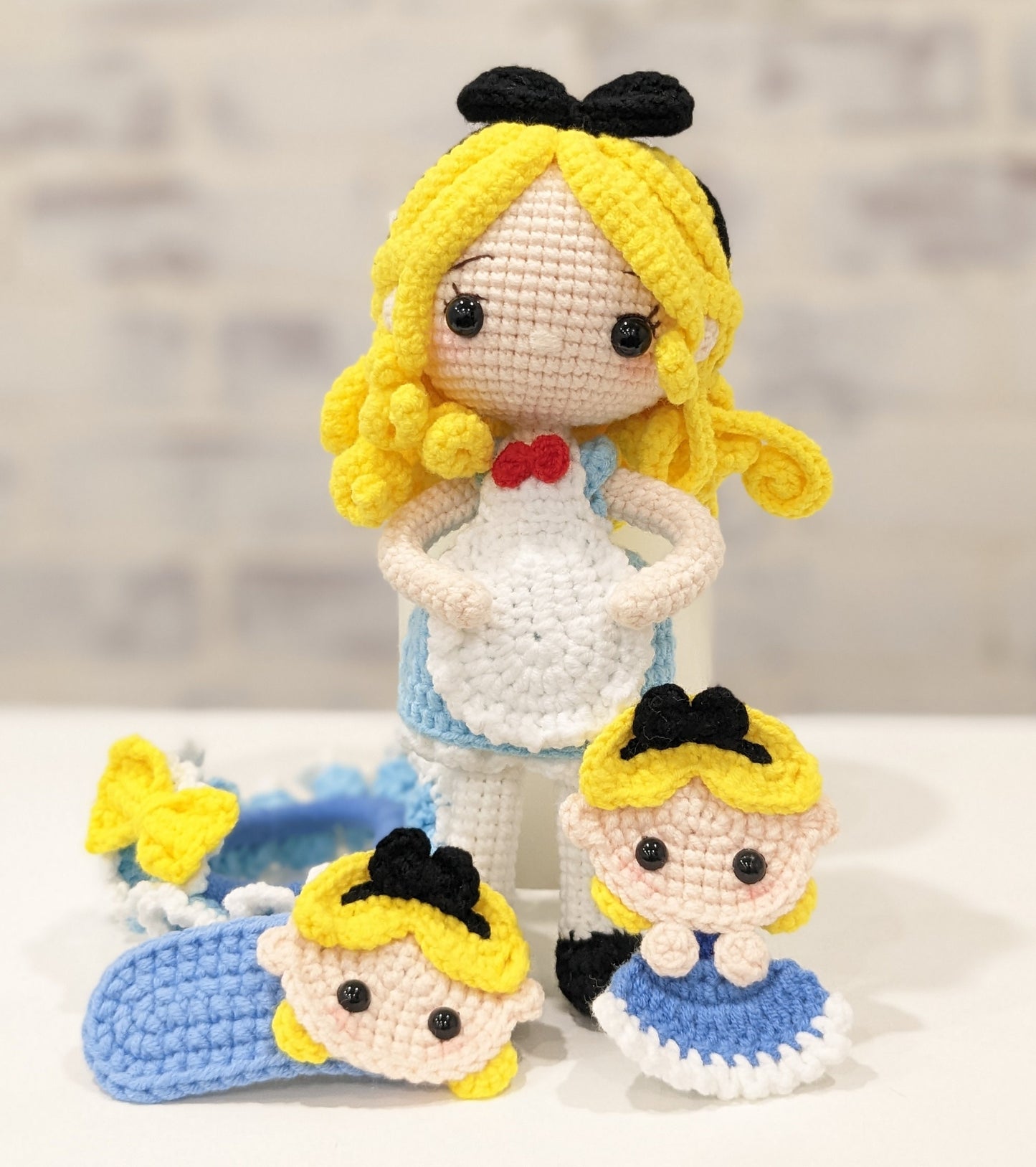 Princess & Fairy Tale Dolls with Matching Hair Accessories, Handmade Crochet Amigurumi, Christmas or Birthday gift
