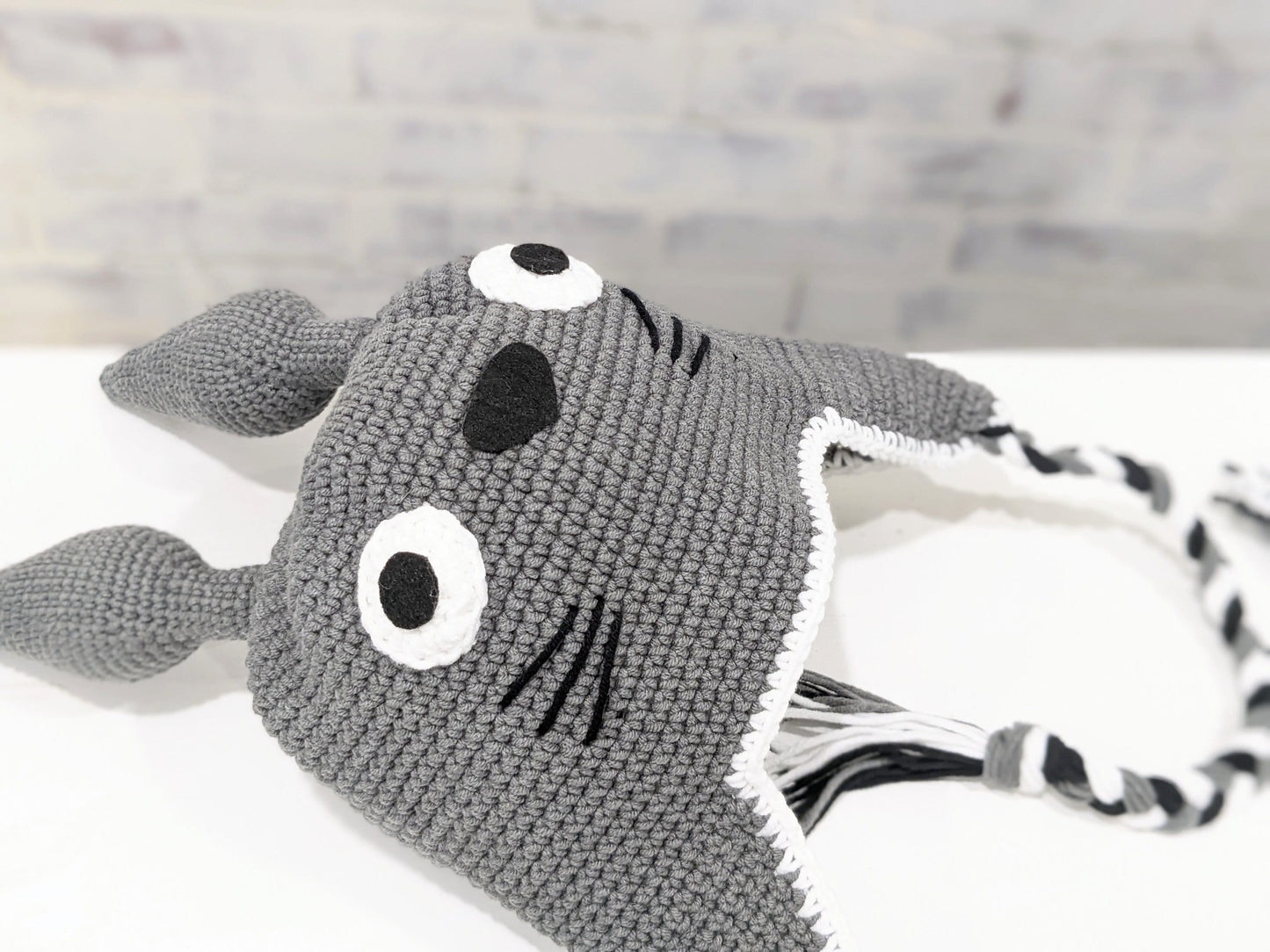 Totoro Winter Hat with Ear Flaps, Beanie, Toque,,