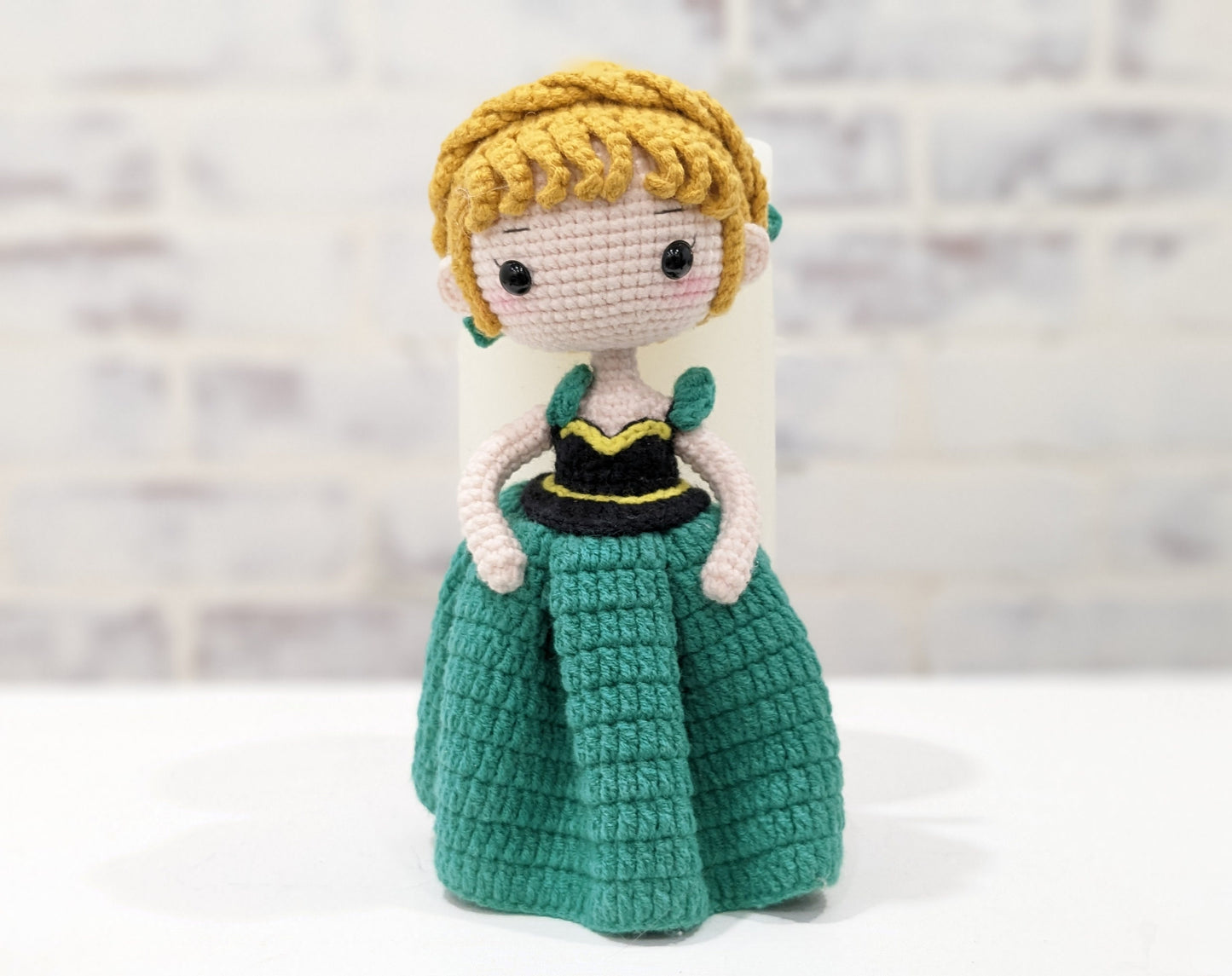 Princess Dolls, Posable Handmade Crochet Amigurumi Dolls Moana, Cinderella, Belle, Snow White, Rapunzel, Tiana, Jasmine, Merida