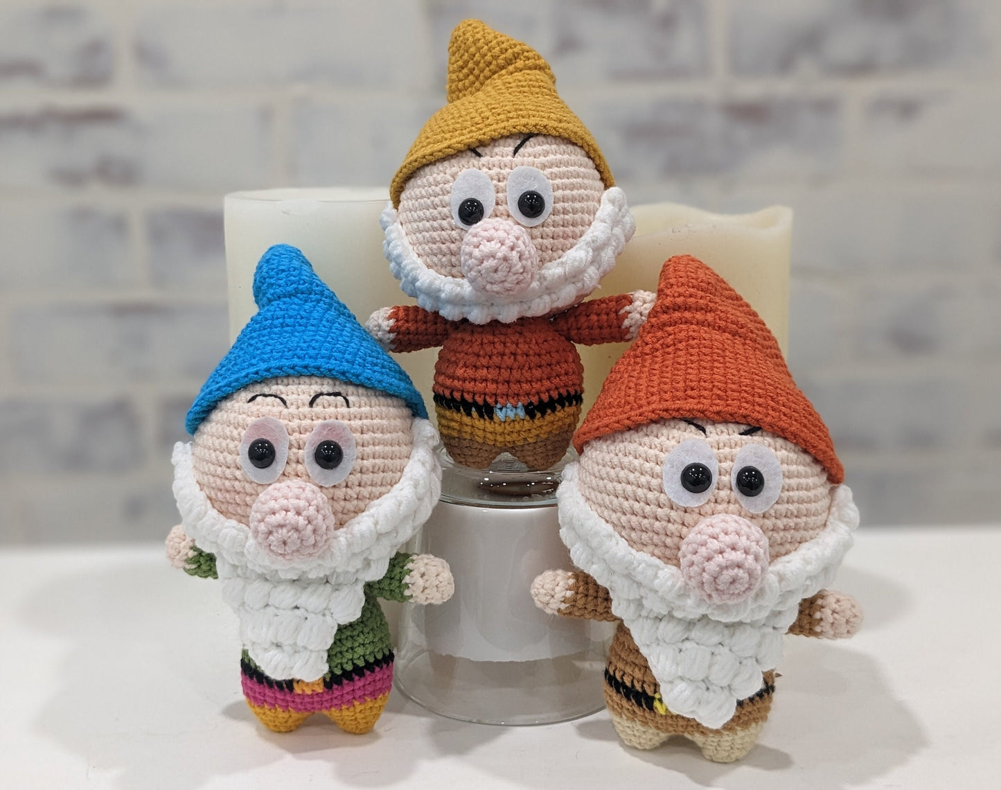 Snow White & the Seven Dwarfs, Handmade Crochet Dolls, Full Set, Disney Princess, Great gift, Amigurumi figures