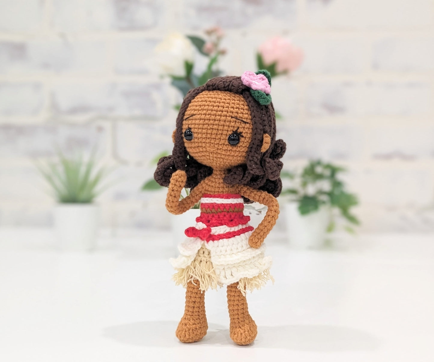 Moana Doll, Handmade Crochet Amigurumi, Disney Princess Moana, Large doll