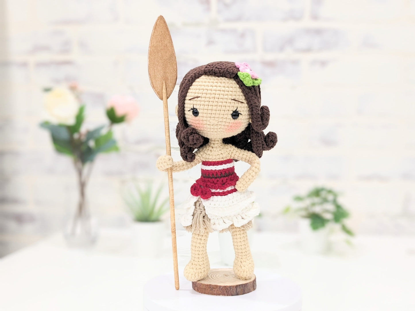 Moana Doll, Handmade Crochet Amigurumi, Disney Princess Moana, Large doll