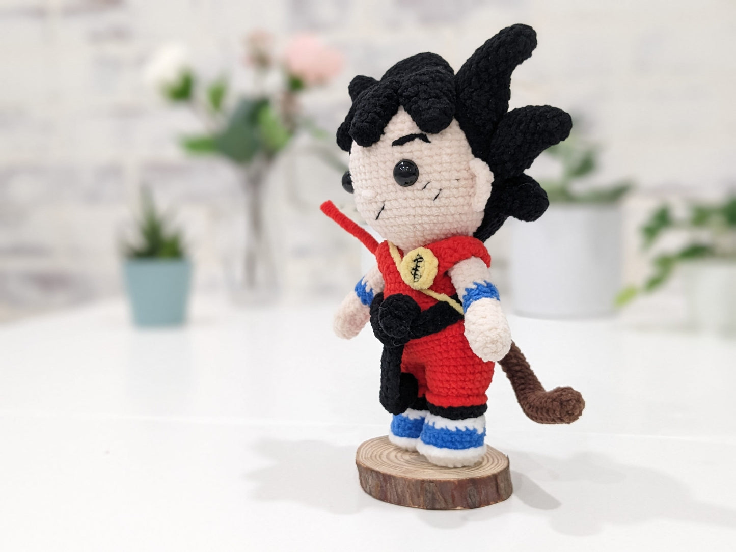 Kid Goku, Manga, Anime, Handmade Amigurumi Crochet Doll Figure, Dragon Ball