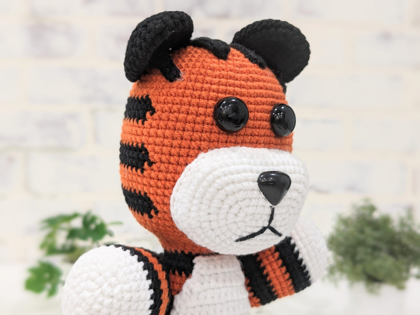 Hobbes Stuffed Tiger, Stuffy, Handmade Crochet Amigurumi, Readymade Finished, Ready to Ship!