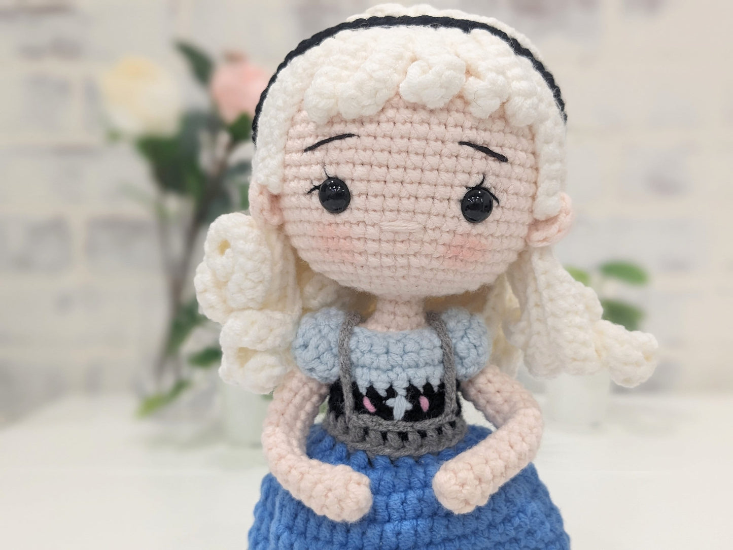 Princess Doll, Handmade Crochet Amigurumi, Disney Princess Elsa, Frozen, Large doll