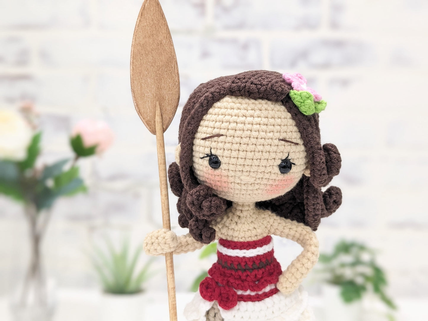 Moana Doll, Handmade Crochet Amigurumi, Disney Princess Moana, Large doll