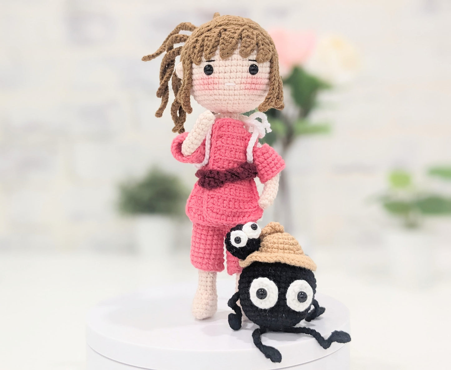 Chihiro & Haku, Spirited Away, Handmade Crochet Amigurumi Doll, Ghibli, Miyazaki, readymade, in stock!