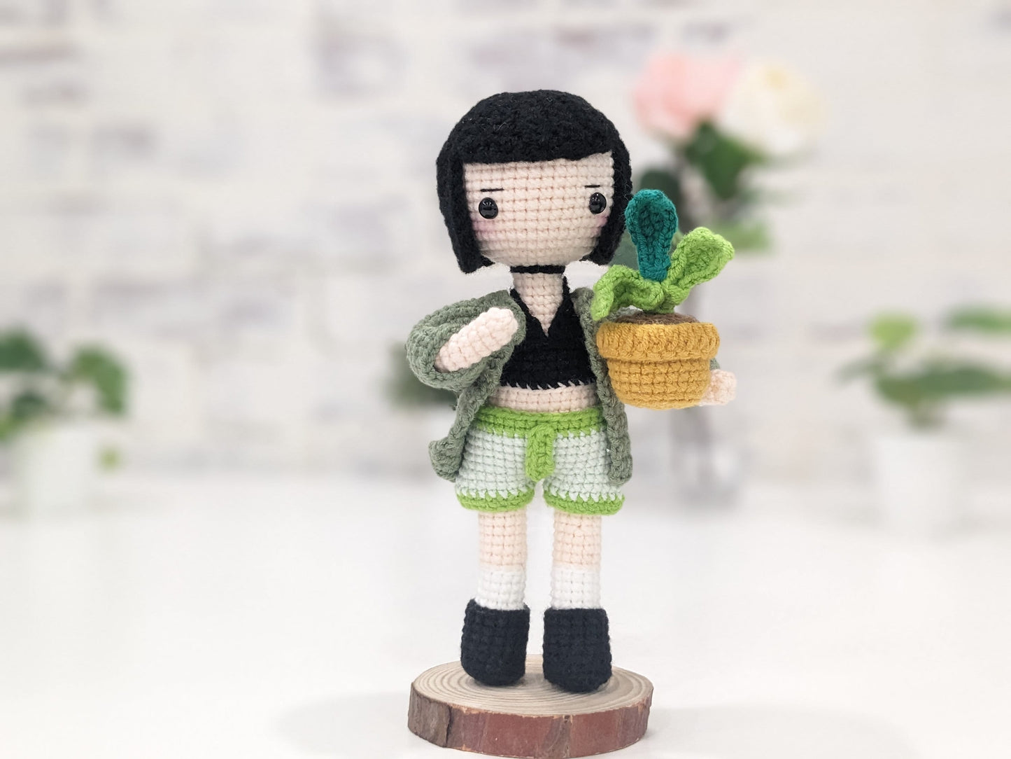 Mathilda, Leon: The Professional, Handmade Crochet Posable Doll
