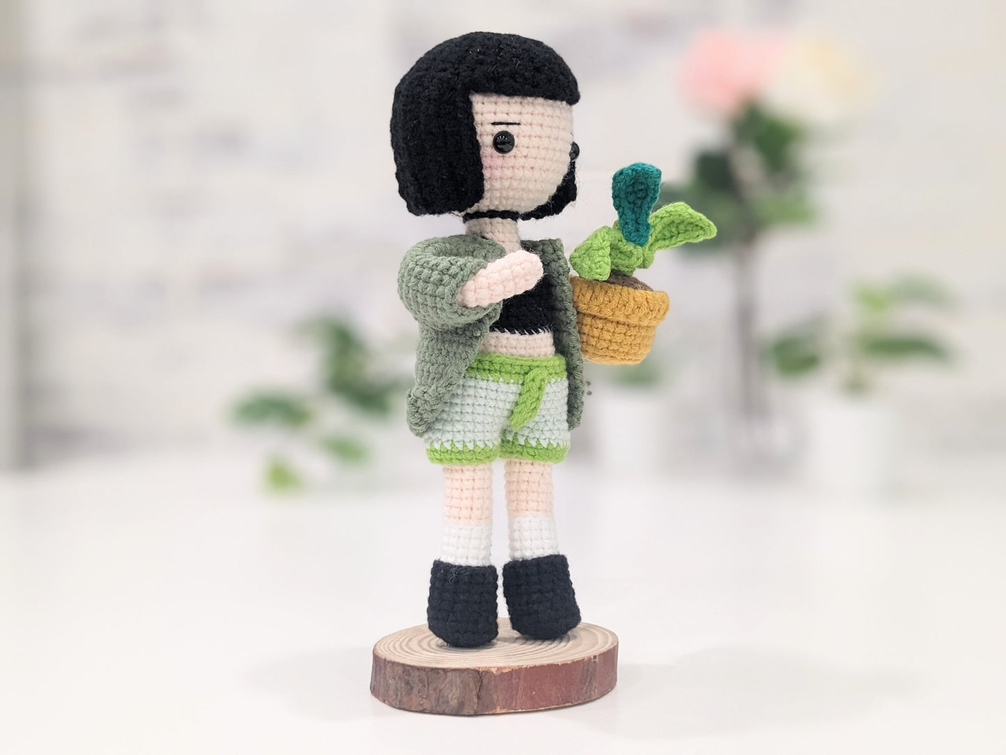 Mathilda, Leon: The Professional, Handmade Crochet Posable Doll