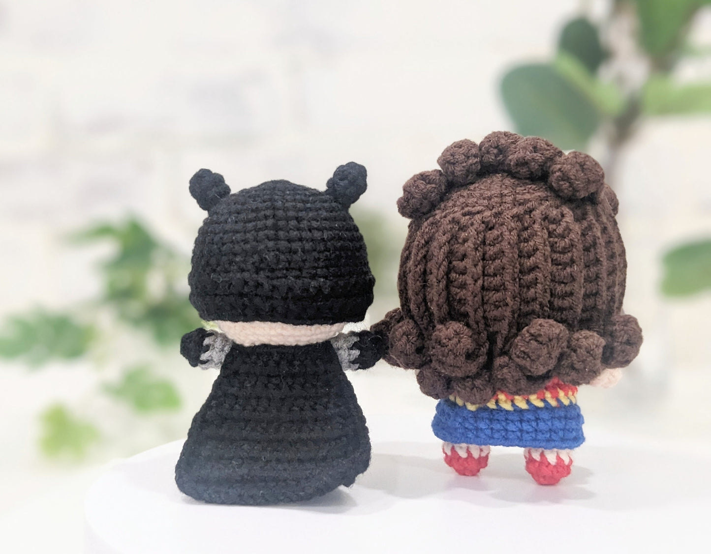 DC Justice League Superheroes, Batman & Wonder Woman, Handmade Crochet Mini Amigurumi Dolls