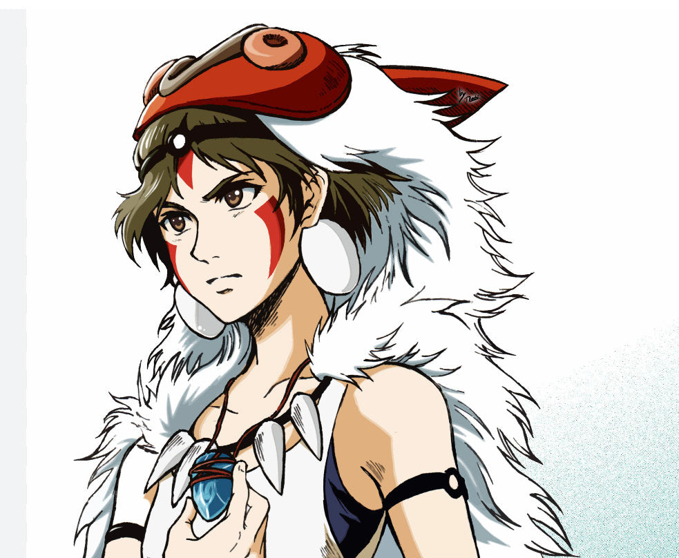 Princess Mononoke and Ashitaka, Handmade Crochet Amigurumi Doll, Ghibli, Miyazaki, readymade, in stock!