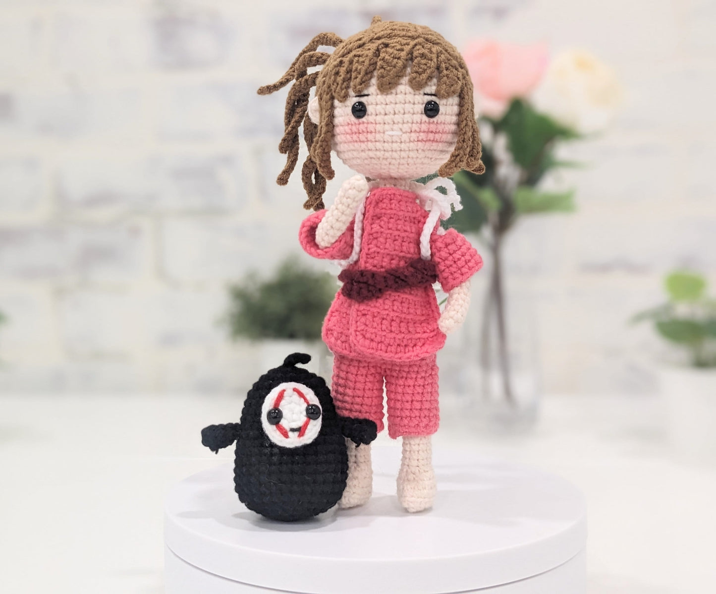Chihiro & Haku, Spirited Away, Handmade Crochet Amigurumi Doll, Ghibli, Miyazaki, readymade, in stock!