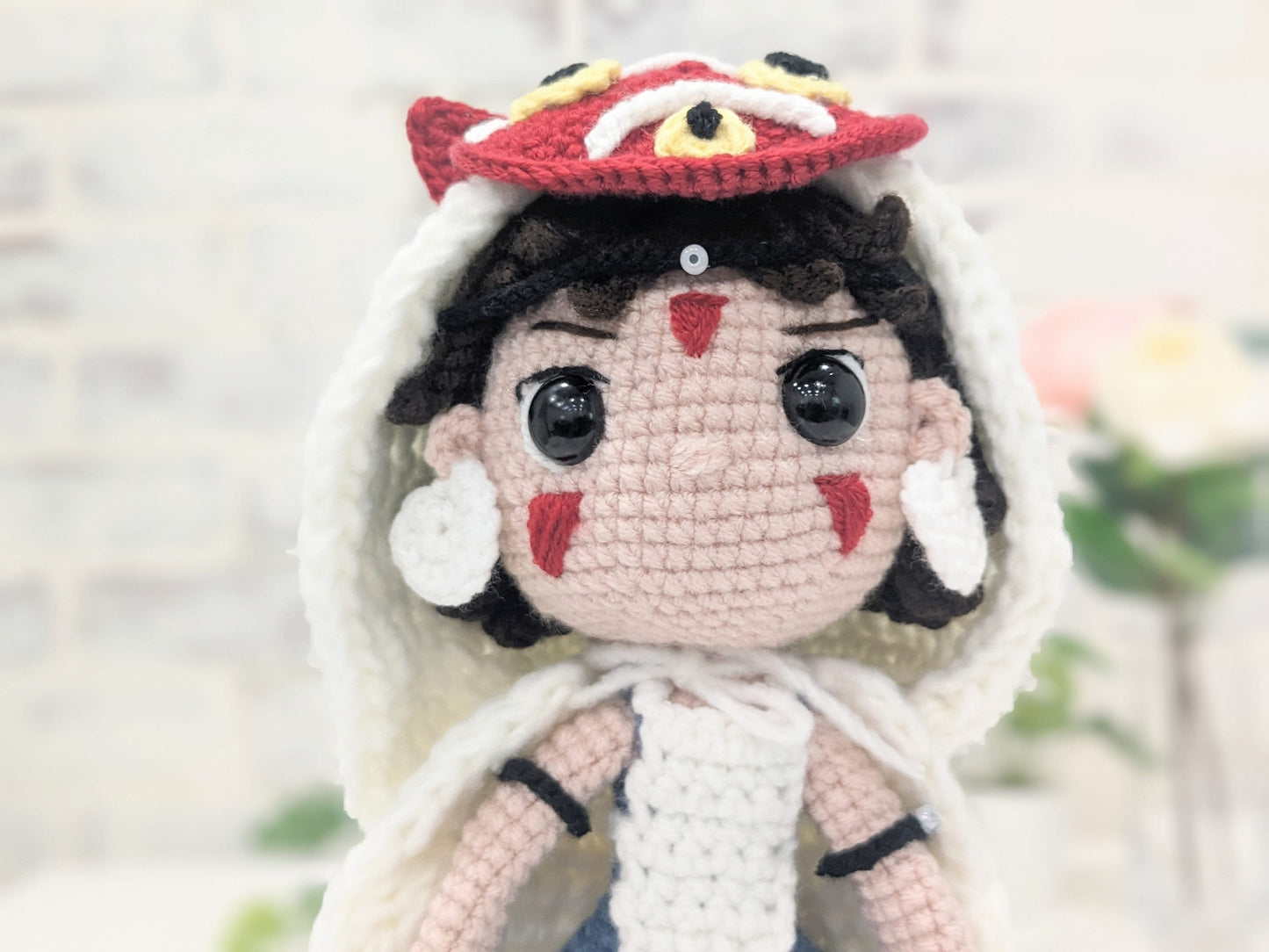 Princess Mononoke and Ashitaka, Handmade Crochet Amigurumi Doll, Ghibli, Miyazaki, readymade, in stock!