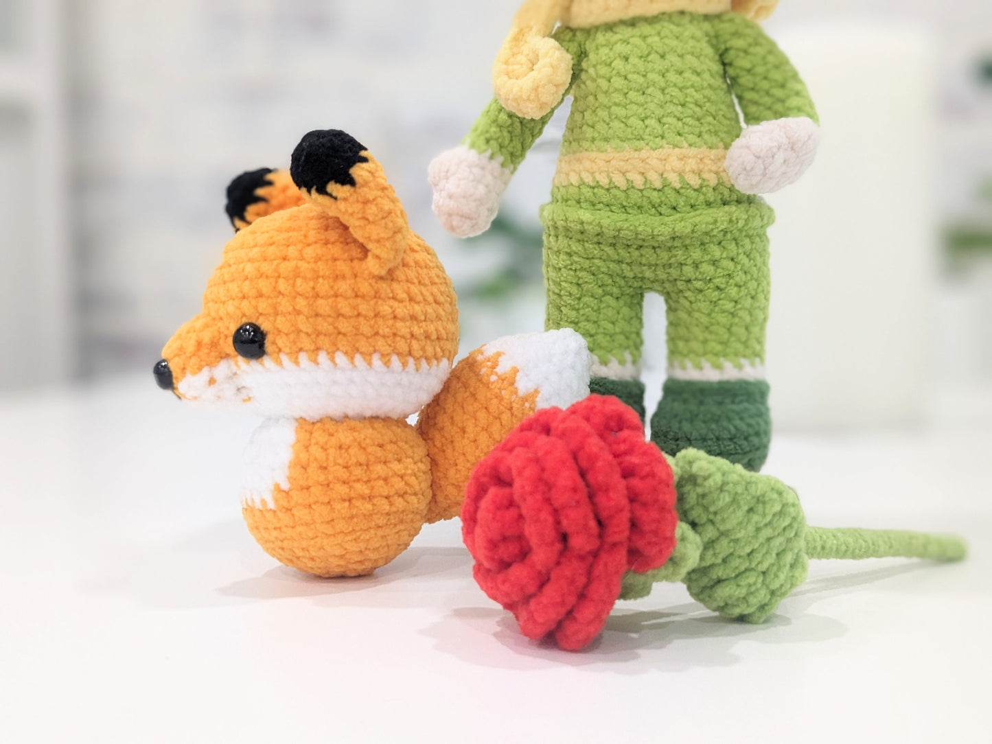 Little Prince Doll Set, Handmade Crochet Amigurumi, Classic Children's Book