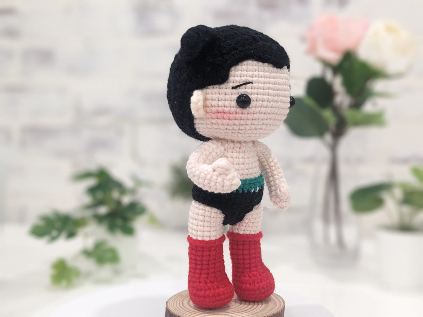 Astroboy, Handmade Crochet Posable Doll, Amigurumi, Manga, Anime