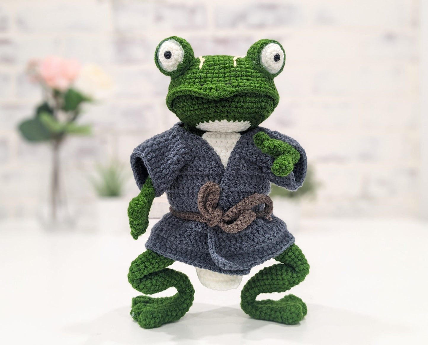 Reserved for Brian***** Aogaeru Frog Spirit, Spirited Away, Handmade Crochet Amigurumi Doll, Ghibli, Miyazaki, readymade, in stock!