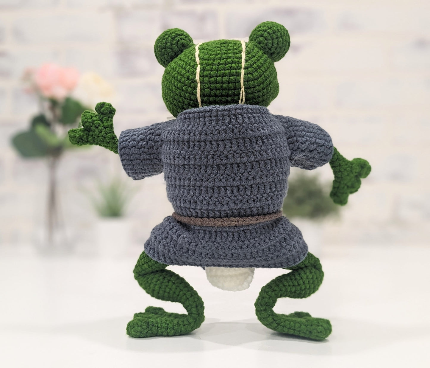 Reserved for Brian***** Aogaeru Frog Spirit, Spirited Away, Handmade Crochet Amigurumi Doll, Ghibli, Miyazaki, readymade, in stock!