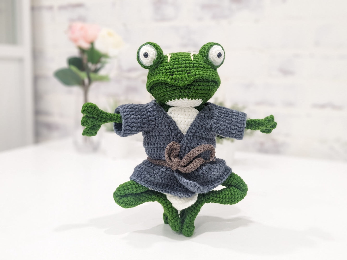 Reserved for Brian***** Aogaeru Frog Spirit, Spirited Away, Handmade Crochet Amigurumi Doll, Ghibli, Miyazaki, readymade, in stock!