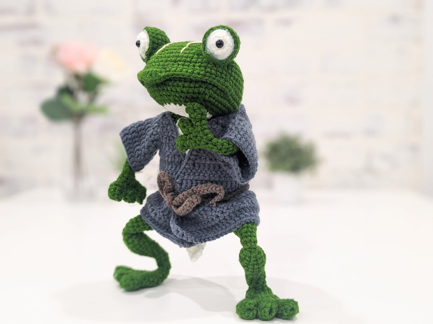 Reserved for Brian***** Aogaeru Frog Spirit, Spirited Away, Handmade Crochet Amigurumi Doll, Ghibli, Miyazaki, readymade, in stock!