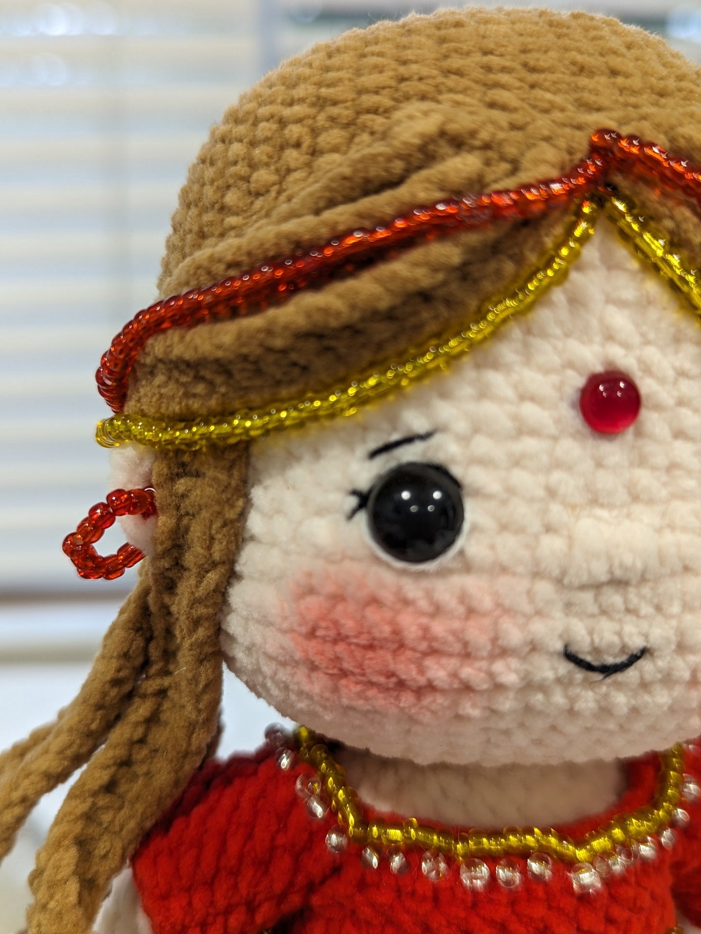 Girl Amigurumi doll - Indian style Dress - Handmade Crochet