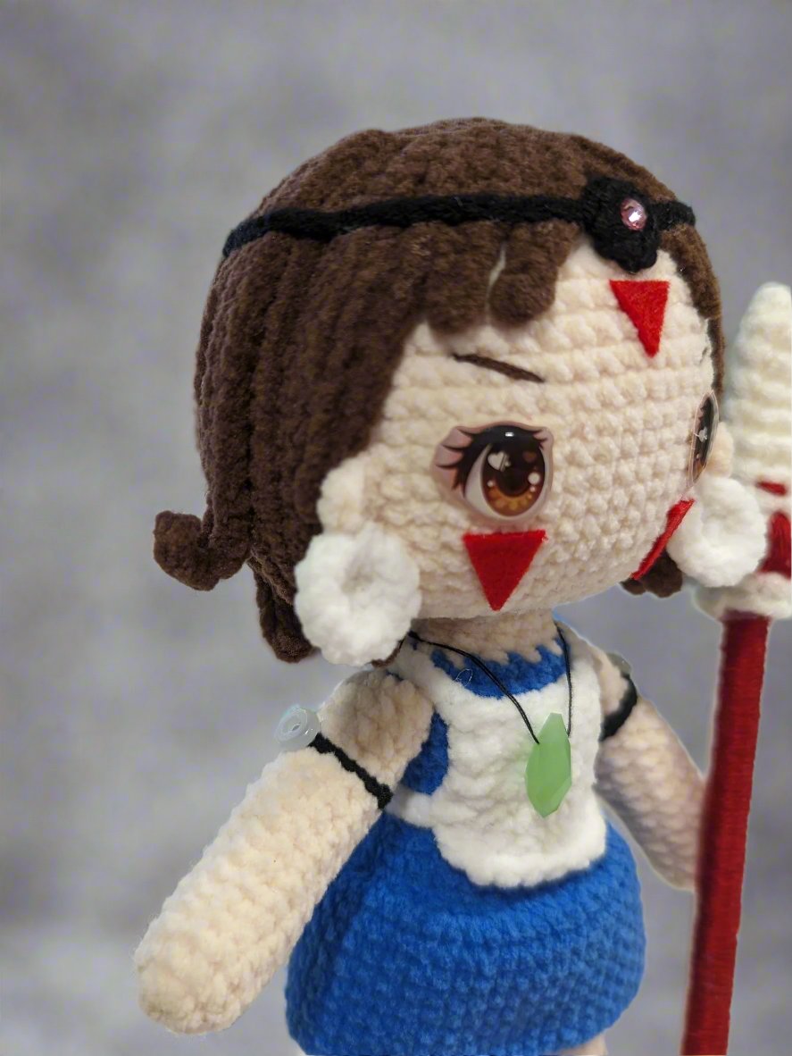 Princess Mononoke Doll - Studio Ghibli Inspired - Handmade Crochet Amigurumi