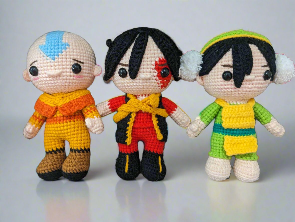 Handmade crochet dolls, inspired by Avatar Last Airbender