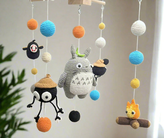 Baby Crib Mobile - Totoro, Spirited Away, Howl's Moving Castle - Custom Handmade - Made-to-Order