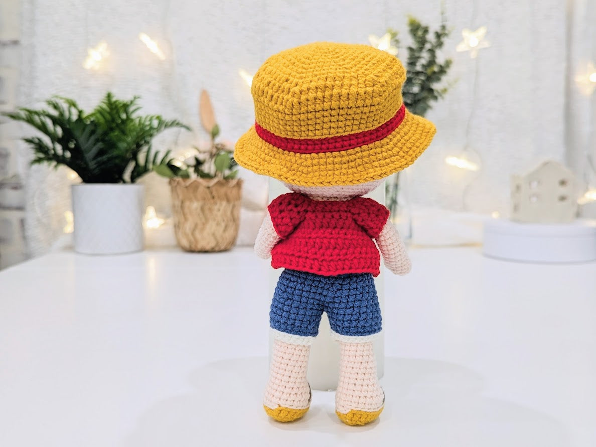 Luffy Doll -  One Piece -  Handmade Amigurumi Crochet