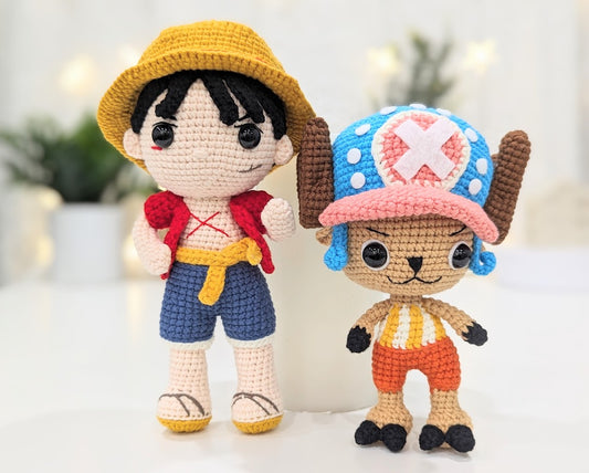 Luffy Doll -  One Piece -  Handmade Amigurumi Crochet