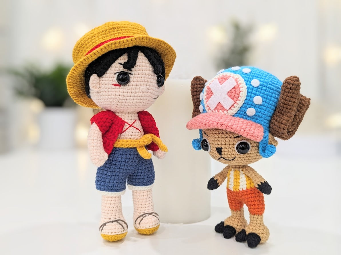 Luffy Doll -  One Piece -  Handmade Amigurumi Crochet