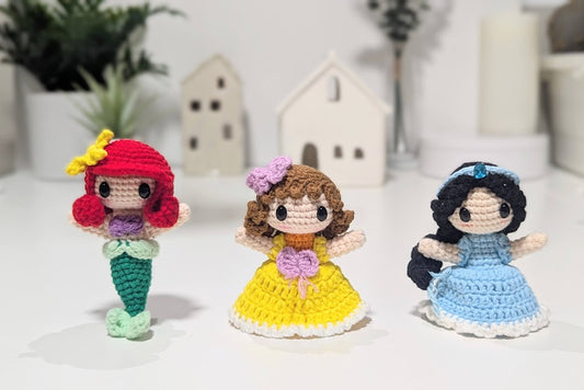 Baby Crib Mobile - Choice of Little Princess Amigurumi Dolls - Custom Handmade Crochet - Made-to-Order