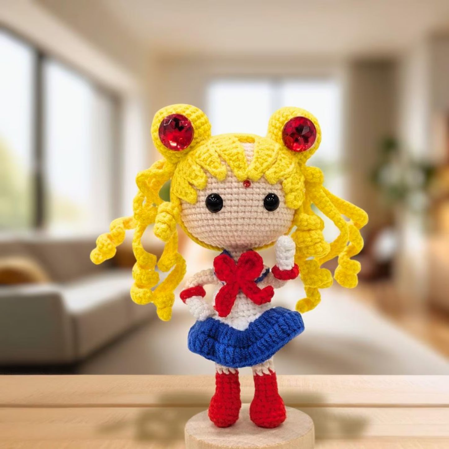 Sailor Moon Chibi Doll - Serena - Handmade Crochet Amigurumi Doll!