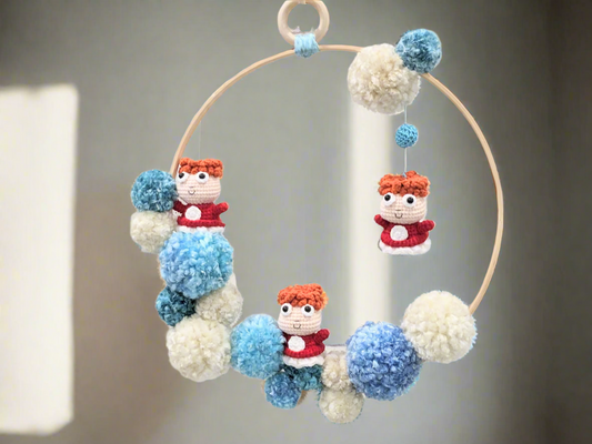 Baby Nursery Display, Ponyo, Little Goldfish Girl, Handmade Crochet, Baby Shower gift,  Ready made in stock!