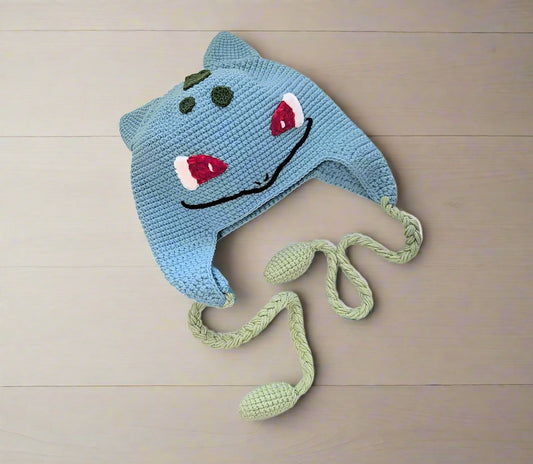 Bulbasaur, Pokemon Winter Hat with Ear Flaps, Beanie, Toque