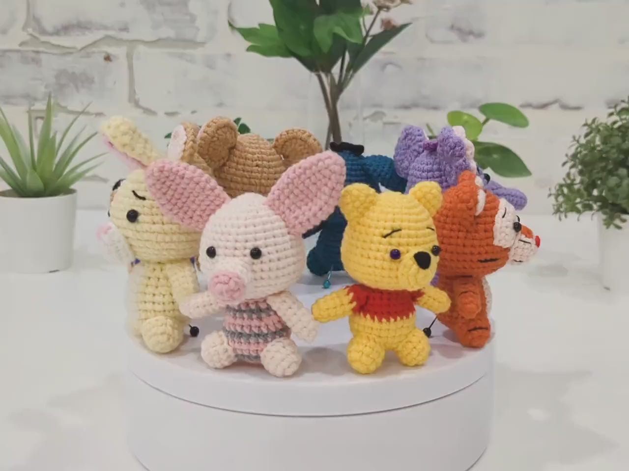 Winnie the Pooh Nursery Display, Nursery toys, Handmade Crochet,  Baby Shower, Christmas Present!