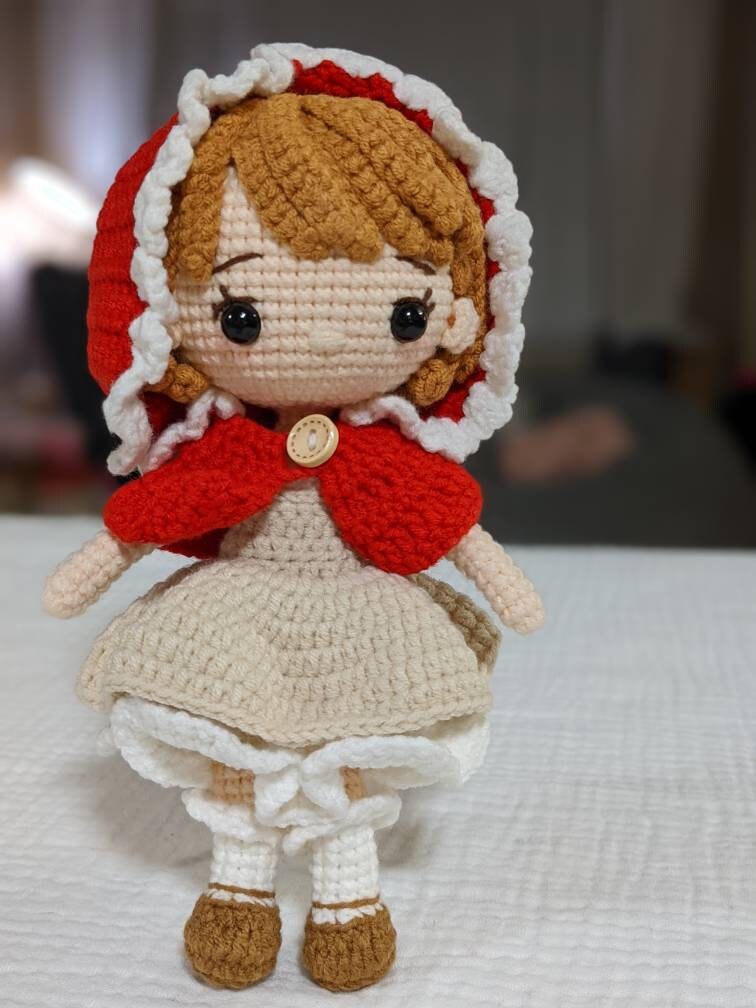 Fairy Tale doll, Little Red Riding Hood, crochet, present for girls, birthday gifts