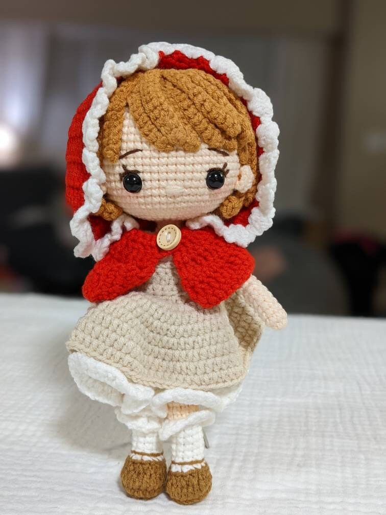 Fairy Tale doll, Little Red Riding Hood, crochet, present for girls, birthday gifts