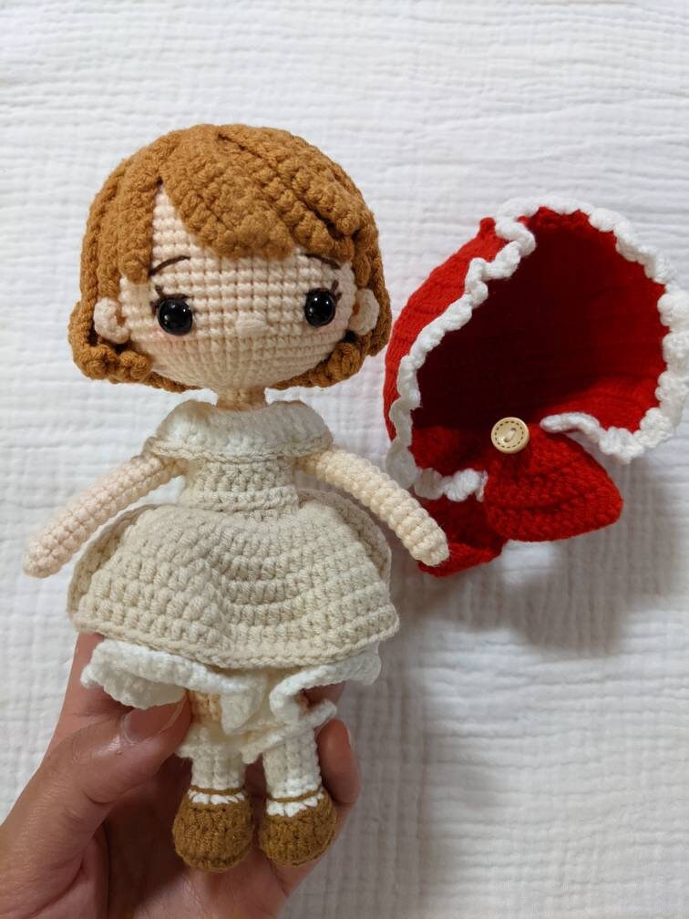 Fairy Tale doll, Little Red Riding Hood, crochet, present for girls, birthday gifts