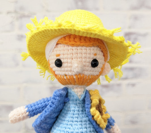 Van Gogh Doll, Handmade Crochet Amigurumi, Gift for Art Lovers!